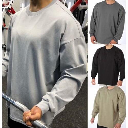 Spring Fitness Gym Shirt Men Quick Dry Fit Running T Shirt Long Sleeve Rashgard Men Sport Shirt Solid Workout Tshirt Sportswear