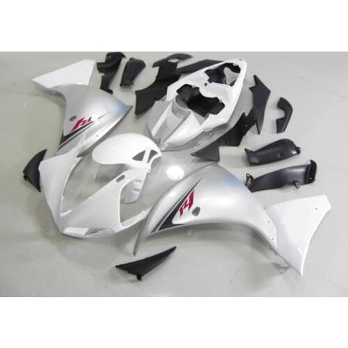 Motorcycle Fairing kit for YAMAHA YZFR1 09 10 11 YZF R1 YZF1000 2009 2010 2011 ABS white silver Fairings set+gifts YE04