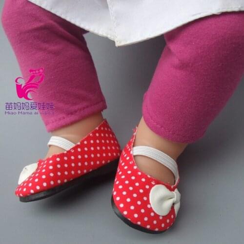Doll Shoes for 18 Inch girl Doll Cute Princess Flat Shoes Doll Accessories Reborn baby Doll Shoes