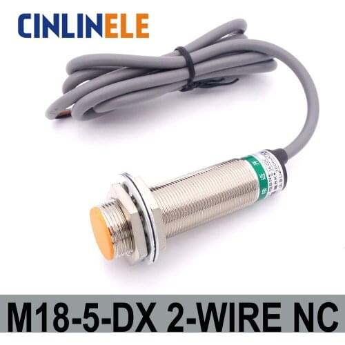 M18 LJ18A3-5-Z/DX 5mm 6V-36V induction DC 2 WIRE NC metal sensor inductive proximity switch Screen shield LJ8A3 sensor switch