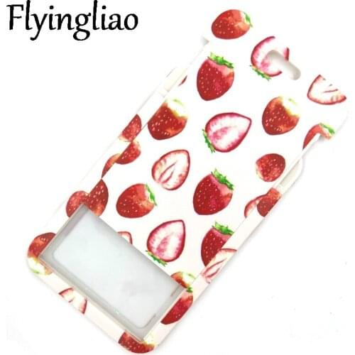 Fruit Strawberry Art Cartoon Anime Fashion Lanyards Bus ID Name Work Card Holder Accessories Decorations Kids Gifts