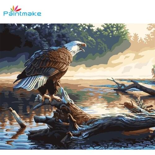 Paintmake Eagle DIY Paint By Numbers For Kids Adult Digital Oil Painting On Canvas Home Wall Decorative paintings Art Picture
