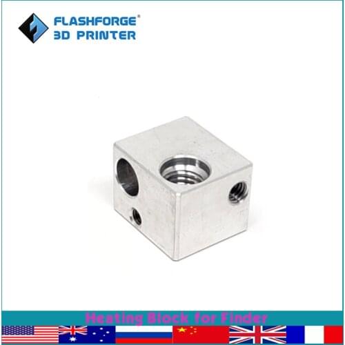 Flashforge Heating Block for 3d Printer Finder Guider 2 Inventor 2 Heater Block Replacement Fdm 3d Printer Parts