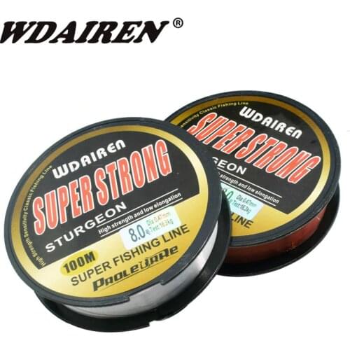 100m Nylon Fishing Line Japanese Durable Monofilament Rock Sea Fishing Line Daiwa Thread Bulk Spool All Size 4 Colors 0.4 to 8.0