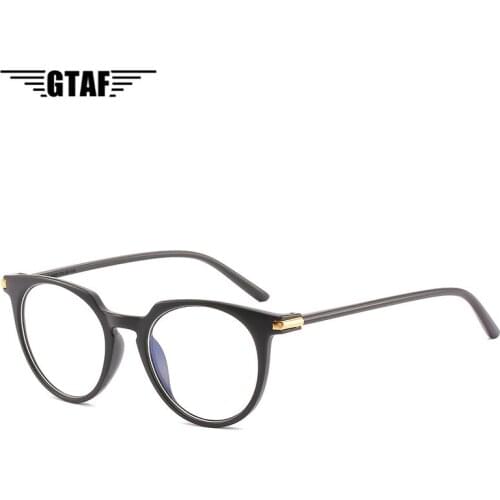 New Blue Light Ultra Light Frame Glasses Ladies Ladies Retro Metal Frame Glasses Round Frame Transparent Lenses Sunglasses UV400