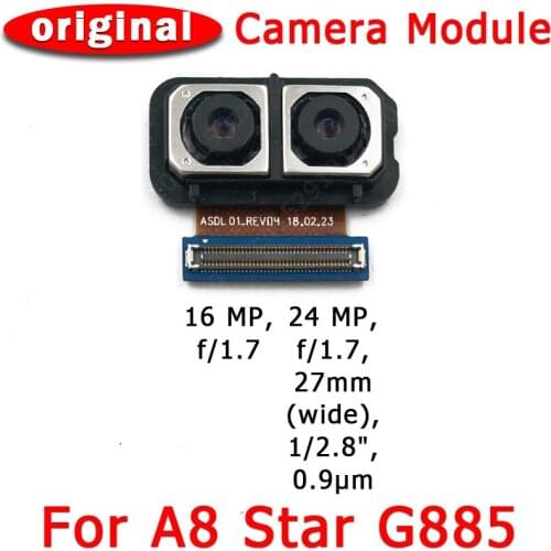 Original Front Rear Back Camera For Samsung Galaxy A8 A9 Star G885 Main Facing Camera Module Flex Cable Replacement Spare Parts