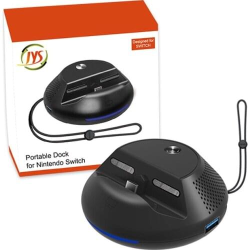 Portable Cooling Heat Dissipation Type C TV Dock Base Converter USB 2.0/3.0 HDMI Output Dock Station for Nintend Switch Console