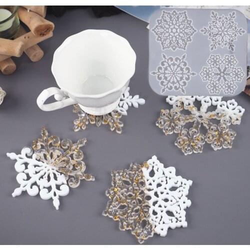 Snowflower Silicone Mold Resin Casting Molds DIY Crystal Epoxy Resin Coaster Resin Crafts Jewelry Making