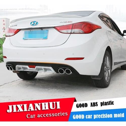 For Hyundai ELANTRA Body kit spoiler 2012-2015 For ELANTRA YS ABS Rear lip rear spoiler front Bumper Diffuser Bumpers Protector