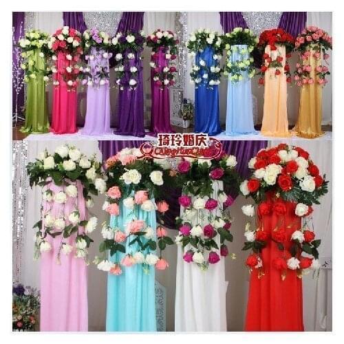 Wedding road lead frame wedding flower stand whole set include frame+yarn+flowers ,10 sets/lot