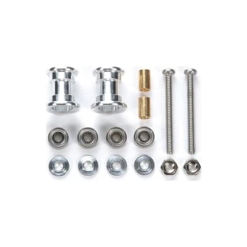 Tamiya Mini 4WD Racer Parts Lightweight Double Aluminum Rollers 4-wheel Drive Ball Bearing 9-8mm Two-section Guide Wheel 95380