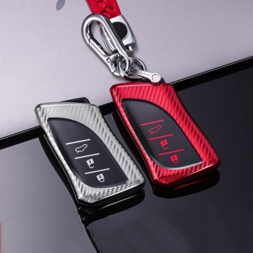 TPU Carbon fiber pattern Car Key Cover Case For Lexus 2018 2019 IS ES GS LS500h NX RX LX LC RC Remote keyless Protective Shell