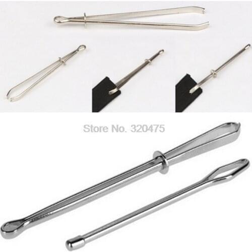 DHL 1000set 2pcs/set Stainless Steel Cited Clips Belt Wearing Rope Weaving Tool Bag Wrap Rope Wearing Sewing Accessories