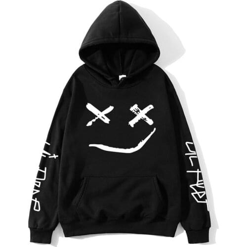 Spring 2020 new men and women casual loose print smiley hoodie student couple print pullover men and women fashion hoodie