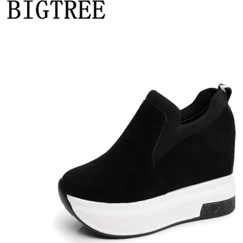 Black Sneakers Platform Sneakers Shoes Woman Sneakers Elevator Women Shoes Fashion Zapatillas Mujer Casual Bayan Ayakkabi