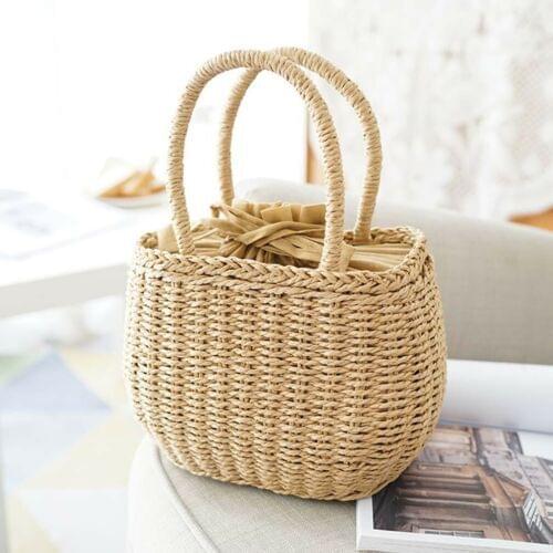 Women Straw Bags Woven Bag Summer Beach Rattan Shoulder Bag Bamboo Bag Handbag