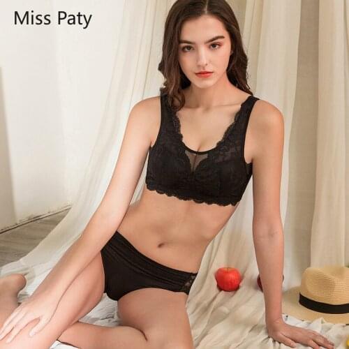 Womens underwear sexy lingerie lace plus size brassiere push up padded bralette large wire free bras set cotton top for women