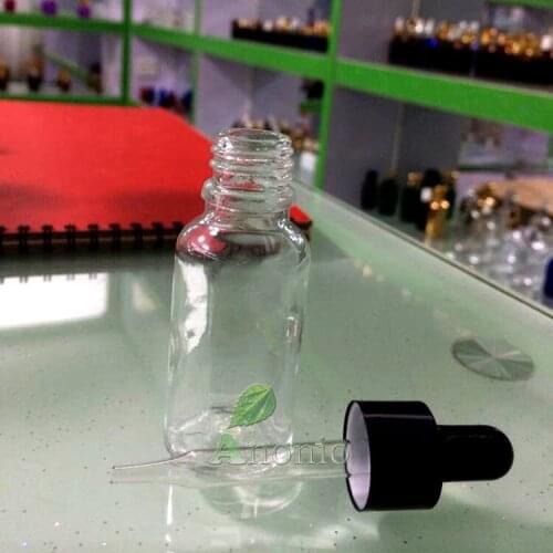 100pcs Transparent 5ml Glass Dropper Bottles With Black Rubber Head 5ml glass perfume bottle 5 ml glass bottles