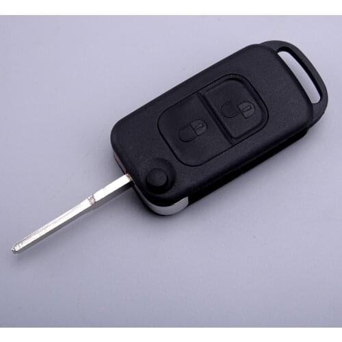 2 Button Flip Remote Key Shell Blade Fob Case Car Fit for Mercedes Benz A C E W168 W202 W203 W210 W461