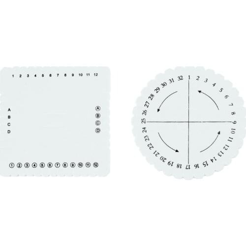 2Pcs Round Square Kumihimo Disc Macrame Braided Cord String Bracelet Handmade Weaving Rope Dishes DIY Material Sewing Tools