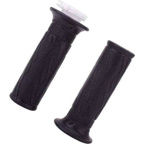 2PCS Black Rubber Motorcycle Handlebar Hand Grips For Suzuki B-King GSX1300 Hayabusa V-Strom DL650 1000 Burgman AN400/650