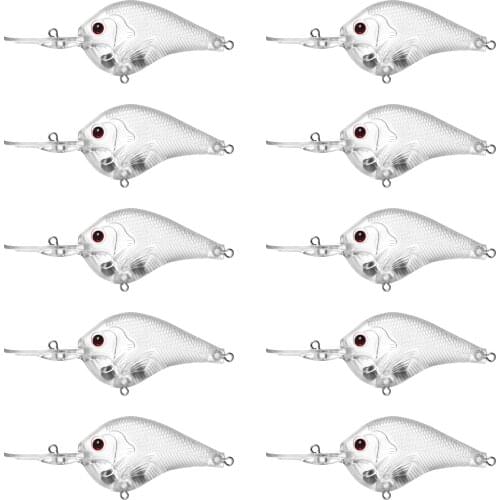 25pcs Clear Unpainted Blank Lures Fishing Crankbaits 9.3cm 9.5g Hard Bait Pesca Fishing Tackle with 3D Fish Eyes