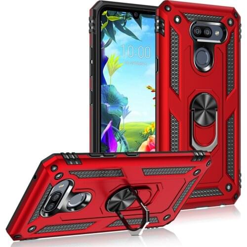 For LG K40S Case Cover Armor Rugged Military Shockproof Car Holder Ring Case for LG K40S 40 S LMX430HM, LM-X430 Coque Funda