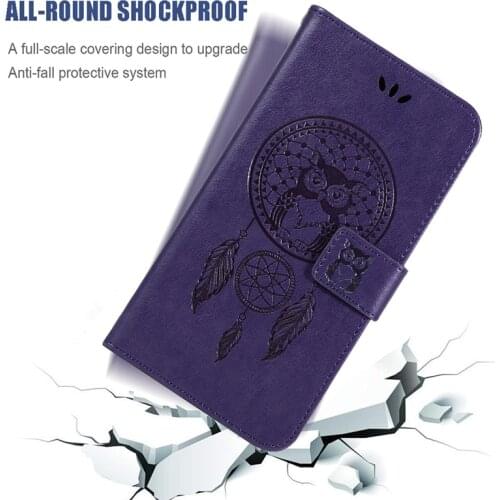 Case For Samsung Galaxy M31 M21 M11 M01 Core M10 M20 M30 Flip Book Wallet Retro Shockproof Owl 3D PU Emboss Leather Phone Cover