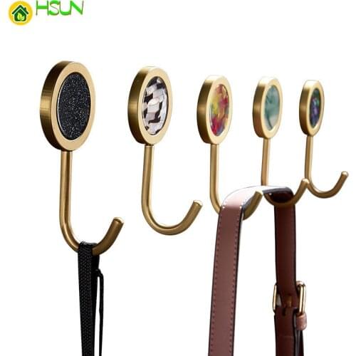 Colorful Brass Hooks For Bathroom Wall Hook Towel Hook Coat Hook for Wall Hat Hook Robe Hook Gold Hook For Bag Keys Small Hooks