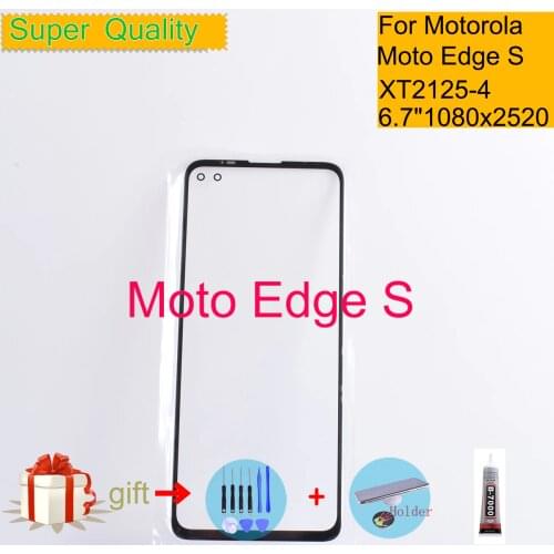 For Motorola Moto Edge S XT2125-4 Touch Screen Front Outer Glass Panel Lens For Moto Edge S LCD Glass Replacement