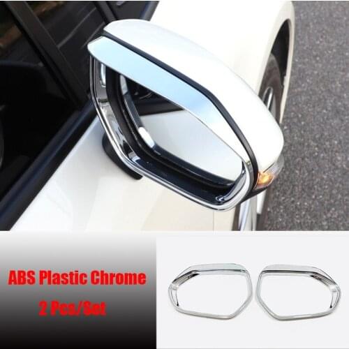 For Toyota Yaris 2020 2021 ABS Chrome/Carbon fibre Car Side Door rearview mirror rain eyebrow Cover Trim accessories 2pcs