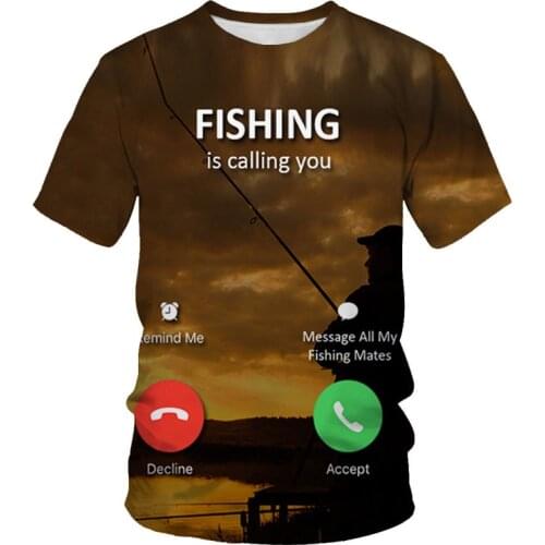 Retro T-shirt Casual Sports T-shirt Print Fish Series Cool Cool 3D Fashion Round Neck Recommended 2021 Hot Short Sleeve