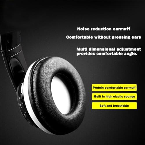 NEW MX666 Wireless Bluetooth Stereo Gaming Headphones Built-in Microphone Support FM Card 3.5mm Cable Headset for PC