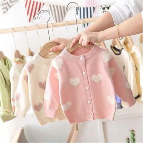 Baby girls cardigan 2-7 years old Autumn and winter childrens sweater Mohair kids sweaters baby cardigan Fashion tops AA4805