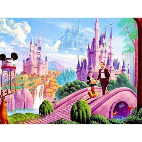 Mickey Mouse 5D Diy Diamond Painting Disney Paradise Diamond Embroidery Full Drill Mosaic Home Decor Cross Stitch Kits