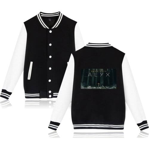Game Half Life New Series Half-Life:Alyx Print Baseball Sweatshirt Casual Baseball Jacket Men/Women Clothes