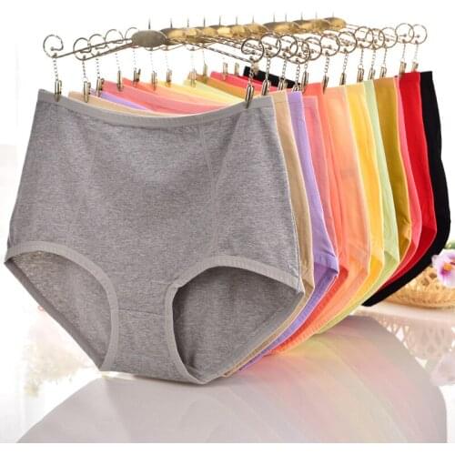 The New Plus Size Women Seamless Pure cotton Panties Mid waist Traceless Breathable Sexy Panties of Large Size Female Underwear