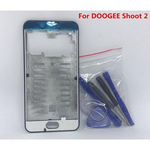 New Original For Doogee Shoot 2 Cellphone 5.0inch Metal Middle Frame Housings Case Cover Repair Accessories Parts+Repair Tools