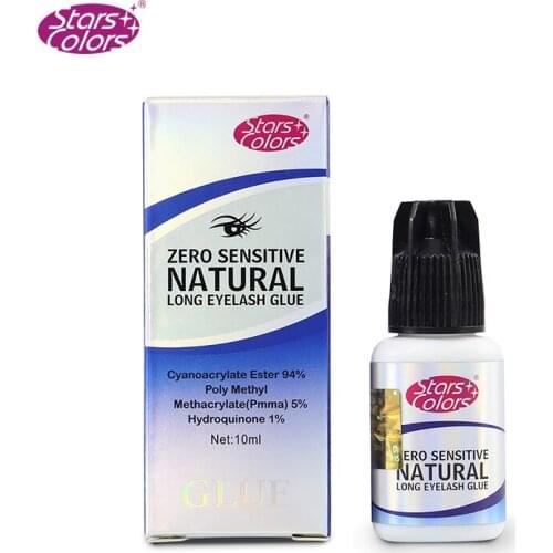 Zero Sensitive Natural Long Eyelash Glue Low Odor smooth seamless Professional Personal Eyelash Extension Adhesive