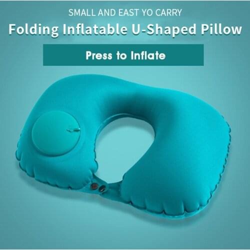 Protable SoftInflatable Neck Pillow U-Shape Travel Cushion Pillow for Car Airplane Travel Accessories Protection