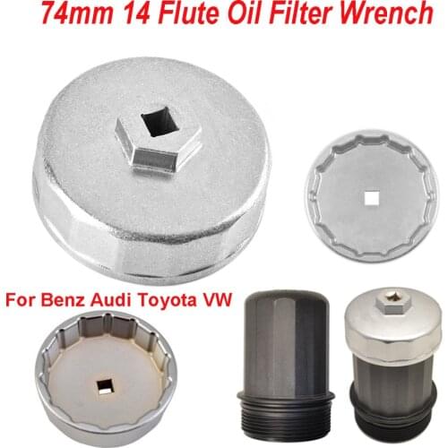 Chuang Qian 74mm 14 Flute Oil Filter Wrench Cap Housing Tool Socket Removal For Mercedes Benz E36/E55/ML55/S55/SL55/SLK32 AMG