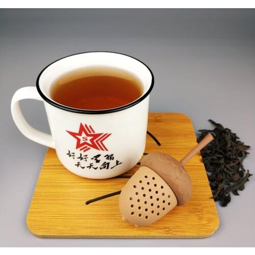 Random Color Silicone Herbal Filter Acorn Shape Tea Tools Kitchen Accessories Tea Bag Strainer Tea Infuser Gadgets