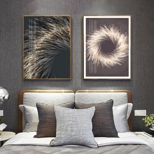 Modern Minimalist Gold Foil Abstract Art Canvas Decorative Painting Living Room Study Hotel Wall Mural Black Posters Home Decor