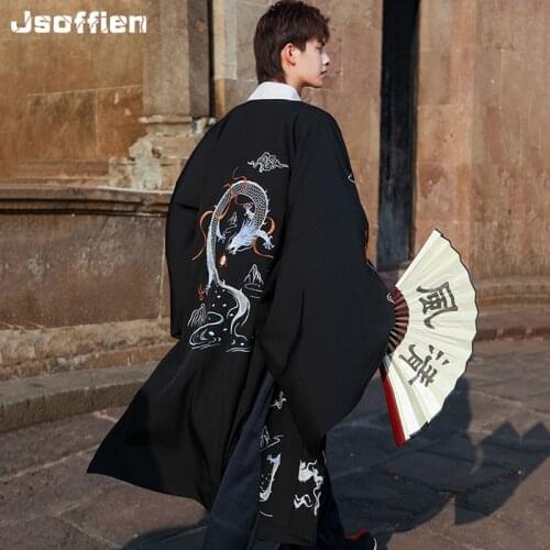 Traditional Hanfu Costume Men Plus Size Ancient Swordsman Stage Dance Clothing Embroidery Festival Party Cosplay Dress Tang Suit