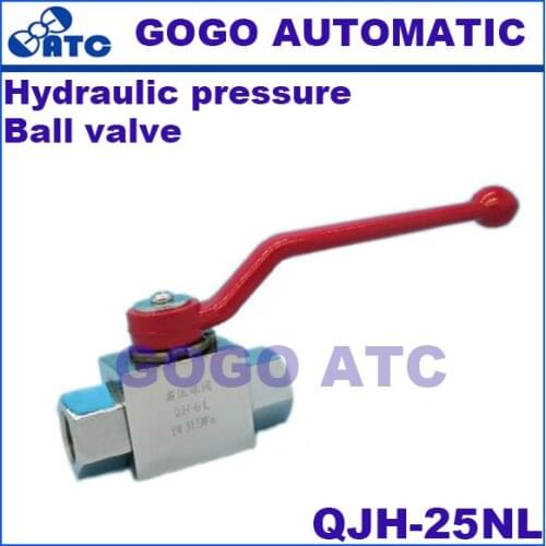 High quality hydraulic pressure ball valve QJH-25NL G1" female thread carbon steel high pressure ball stop valve