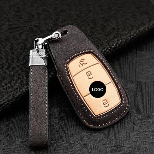 Suede leather Car Remote Key Cover Case For Mercedes Benz A C E S G GLS Class W177 W205 S205 E213 W222 G63 C217 C213 C205 AMG