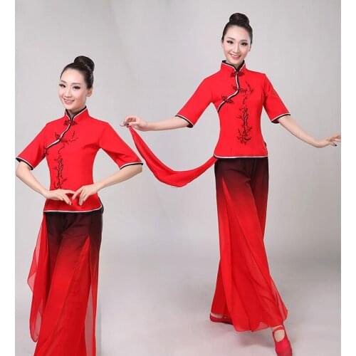 Yangge Clothing Female 2020 New Classical Dance Performance Clothes Elegan Stage Costume Chinese Folk Dance Costume for Woman
