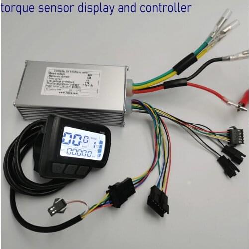 LCD Display+BLDC Controller 36v48v 250w 6A for Electric Bicycle Mountain Bike WITH Torque Sensor Diy Parts