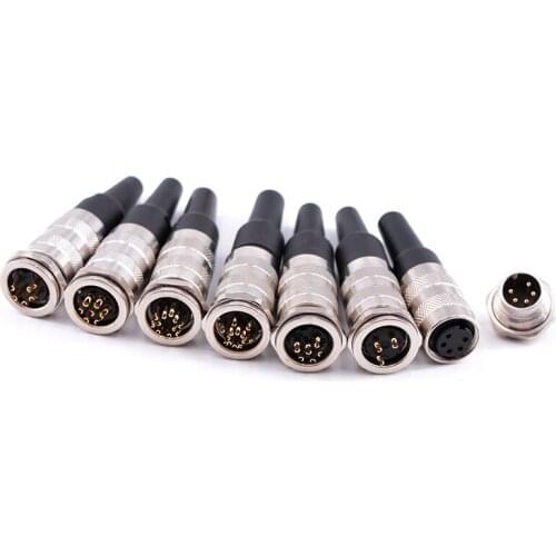 ZHQCN J09 Waterproof M16 Sensor Connector 2 3 4 5 6 7 8 12 14 16 19 24 Pin Aviation Electrical Female Plug Male Socket PBC Panel