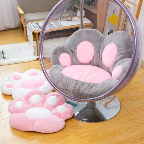1pc 65*55/75*65cm ins bear paw plush seat cushion indoor floor plush sofa hanging chair decoration children adult gift